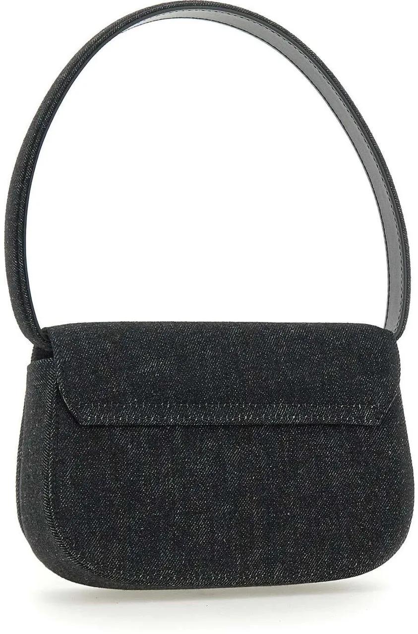 Diesel Hobo bags Structured Black Shoulder Bag in zwart