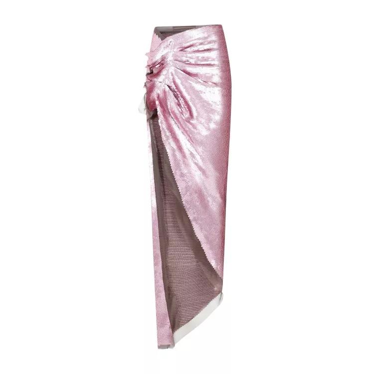 Rick Owens - Dust Pink Sequin Edfu Skirt - Größe 40 - pink