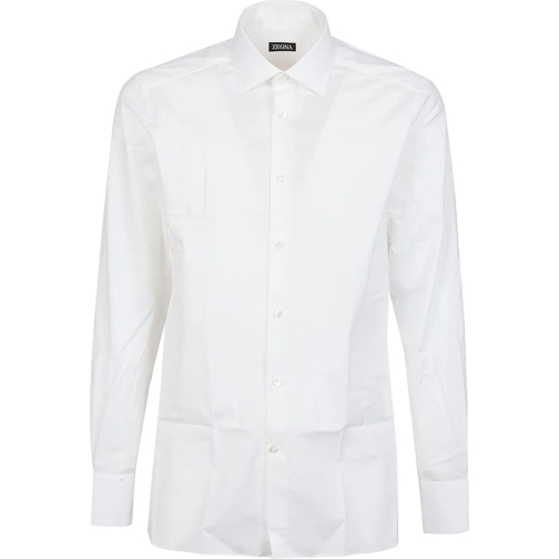 Zegna Legere Oberteile Lux Tailoring Long Sleeve Shirt White weiß