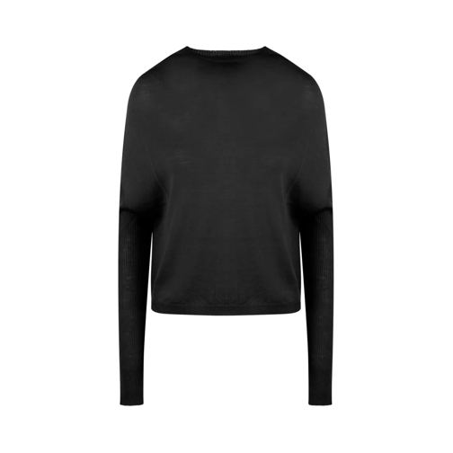 Rick Owens Pullover Crater Knit Sweater Black