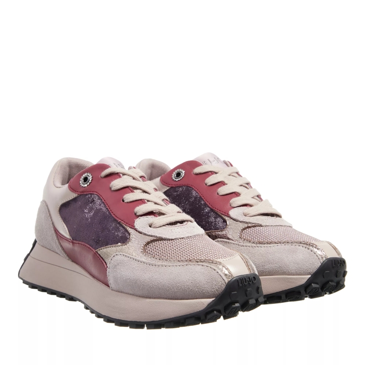 LIU JO Lolo 11 Sneaker Calf Leather Velvet Mauve Burgundy sneaker basse