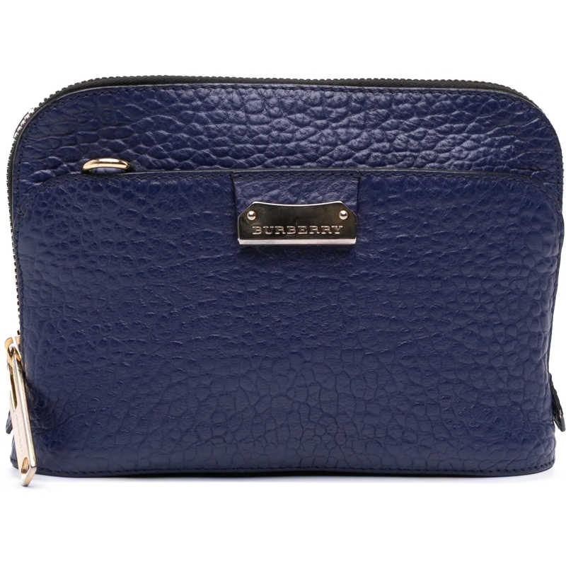 Burberry Schultertasche Leather Harrogate Crossbody blau