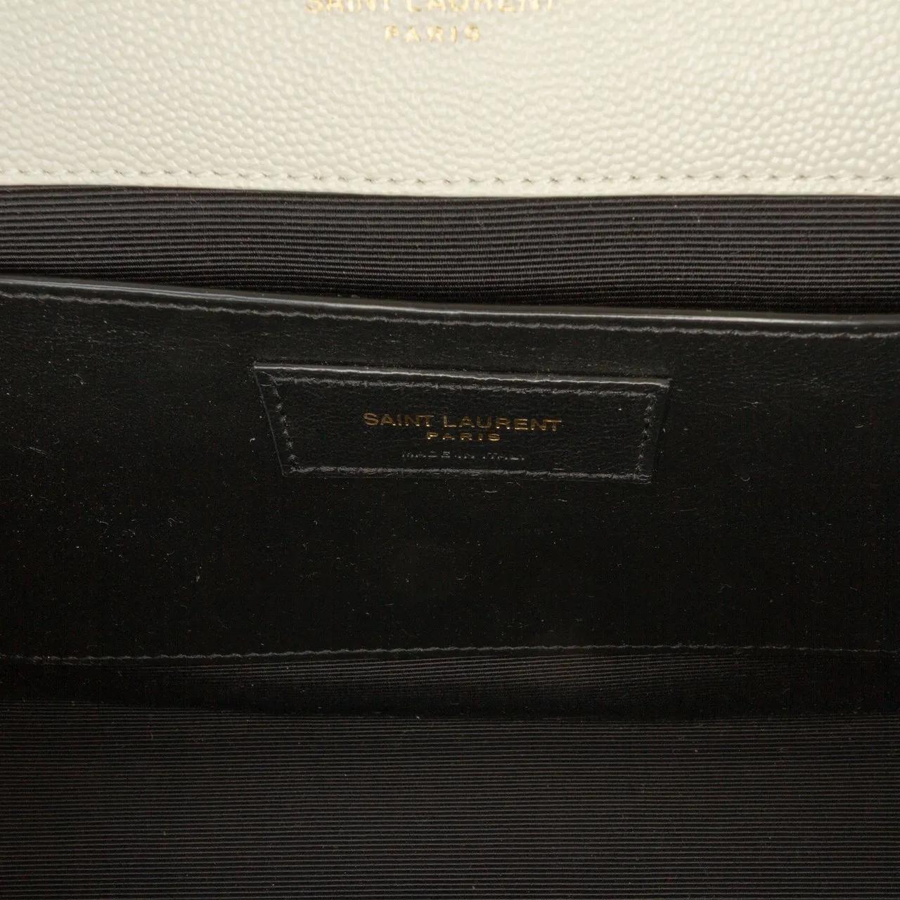 Thumbnail - Saint Laurent Hobo Bags - Medium Grain De Poudre Triquilt Monogram Envelope - Gr. unisize - in Weiß - für Damen