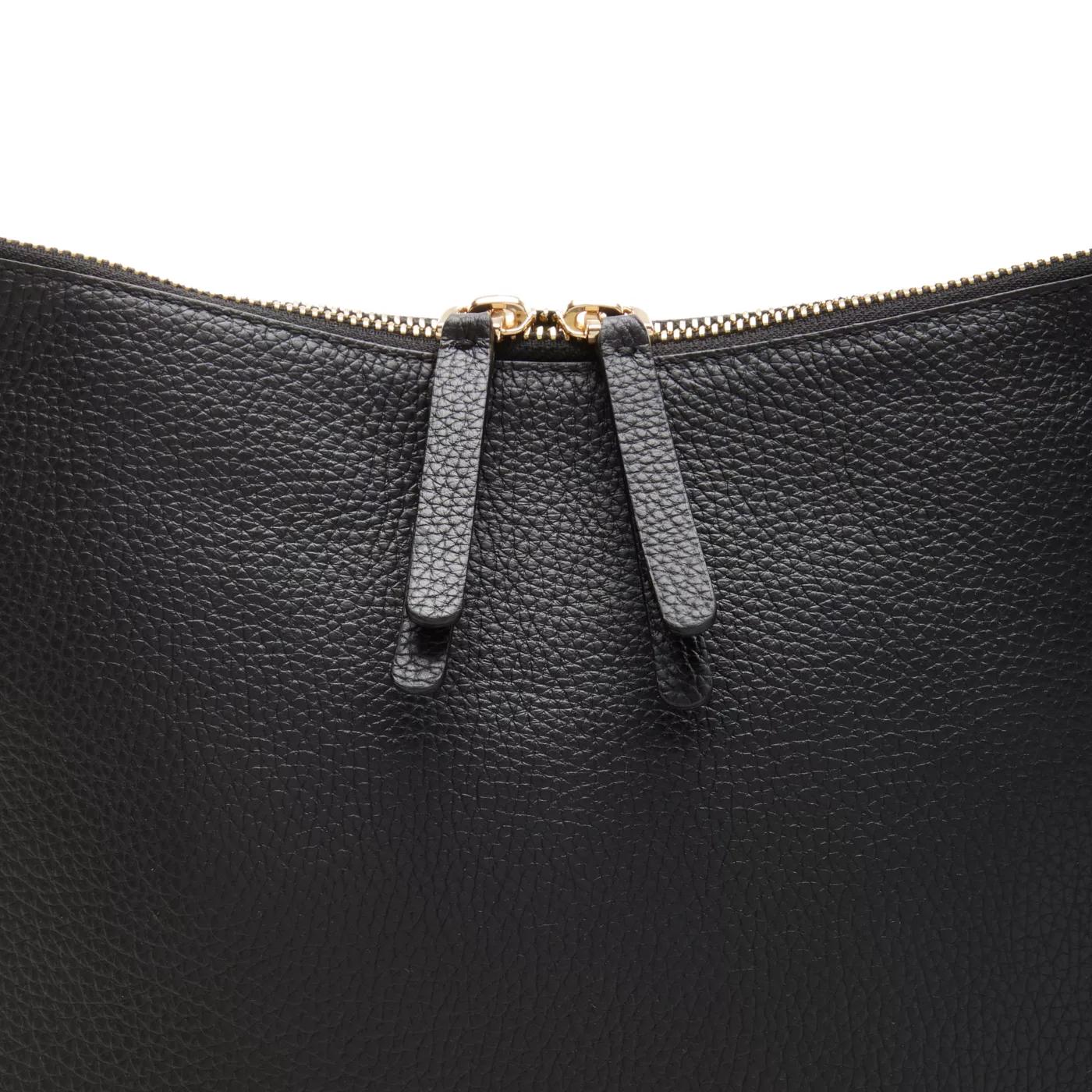 Coccinelle Crossbody bags Flare Schwarze Leder Handtasche E1Q2K13 in zwart