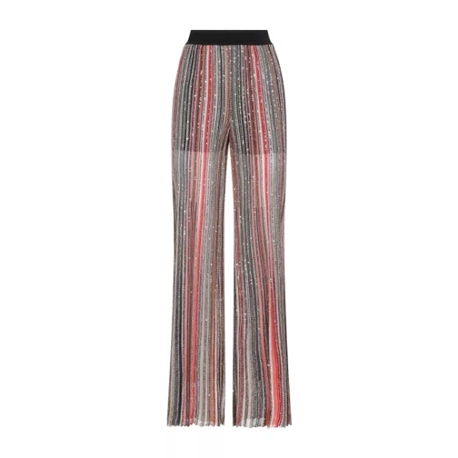 Missoni Multi Black Rust Viscose Pants Multicolor 