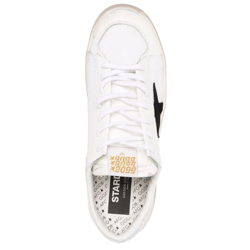 Golden Goose Low-Top-Sneaker Stardan Net Upper Shiny Leather Toe And Heel Suede Grey(Image 9)
