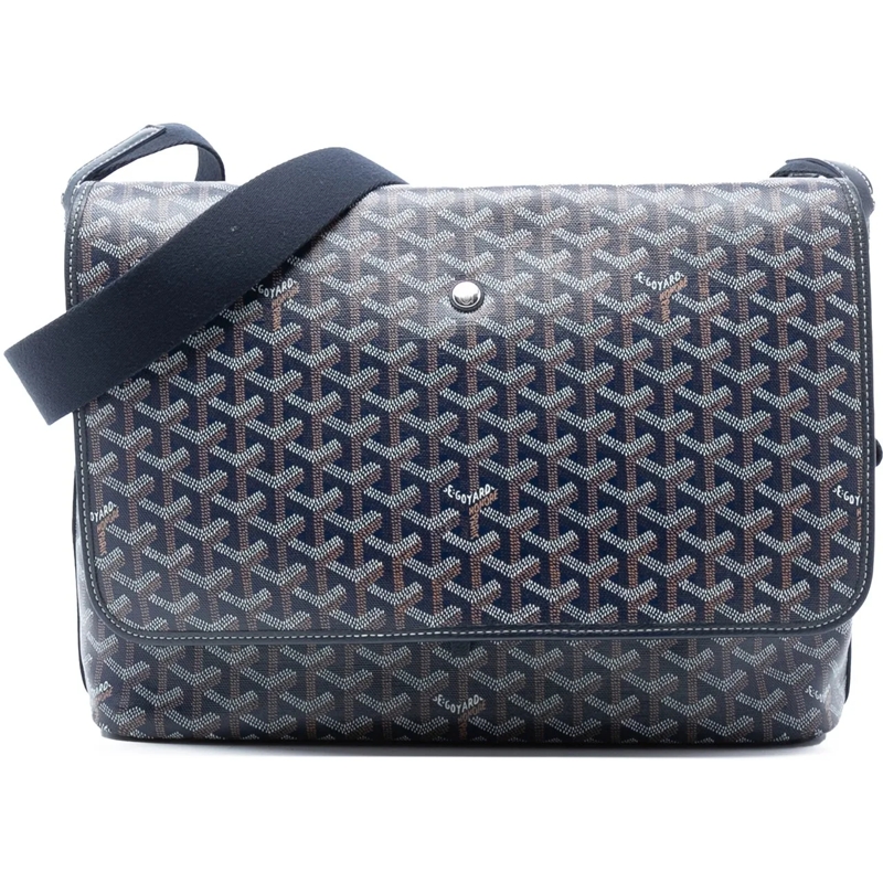 GOYARD Schultertasche Goyardine Capetien MM Messenger Bag blau