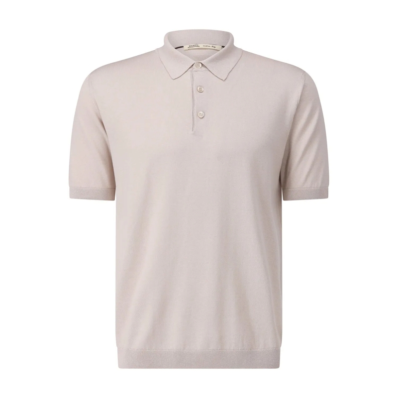 Maurizio Baldassari Polo shirt Leichtes Poloshirt mit Seide Beige