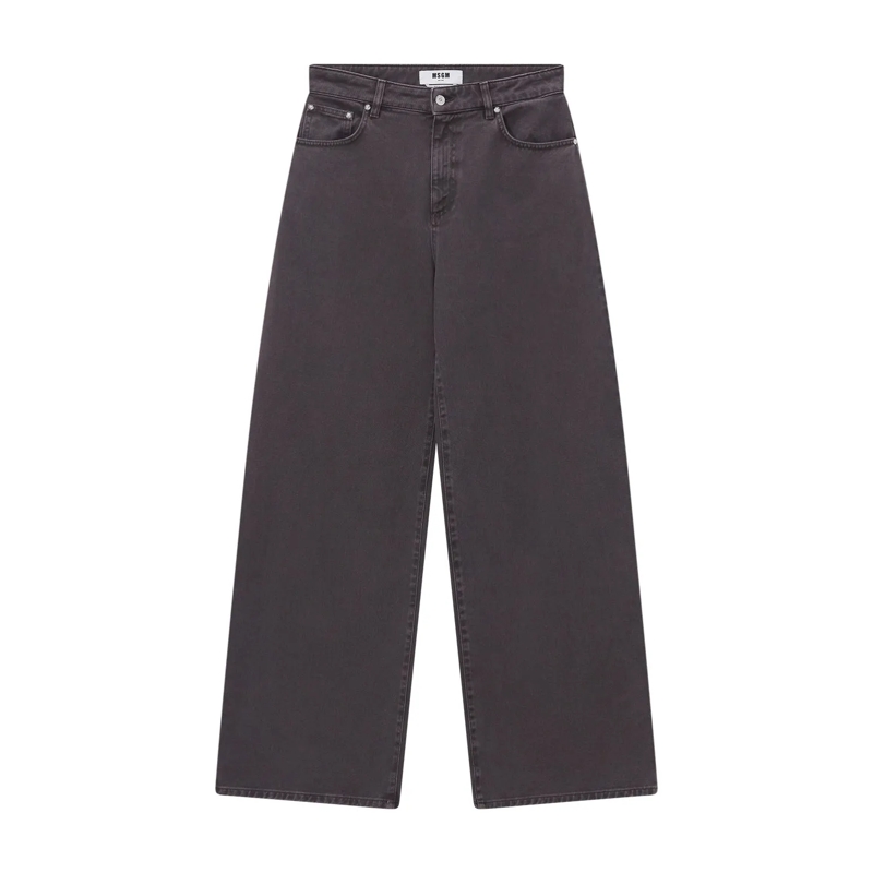 MSGM Wide-Leg-Jeans Wide-Leg Jeans grau