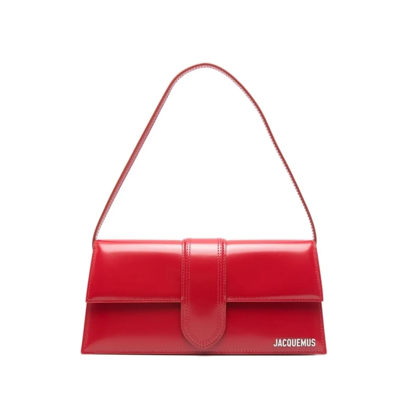Jacquemus Schultertasche Glossy Silk And Nylon Shoulder Bag Red