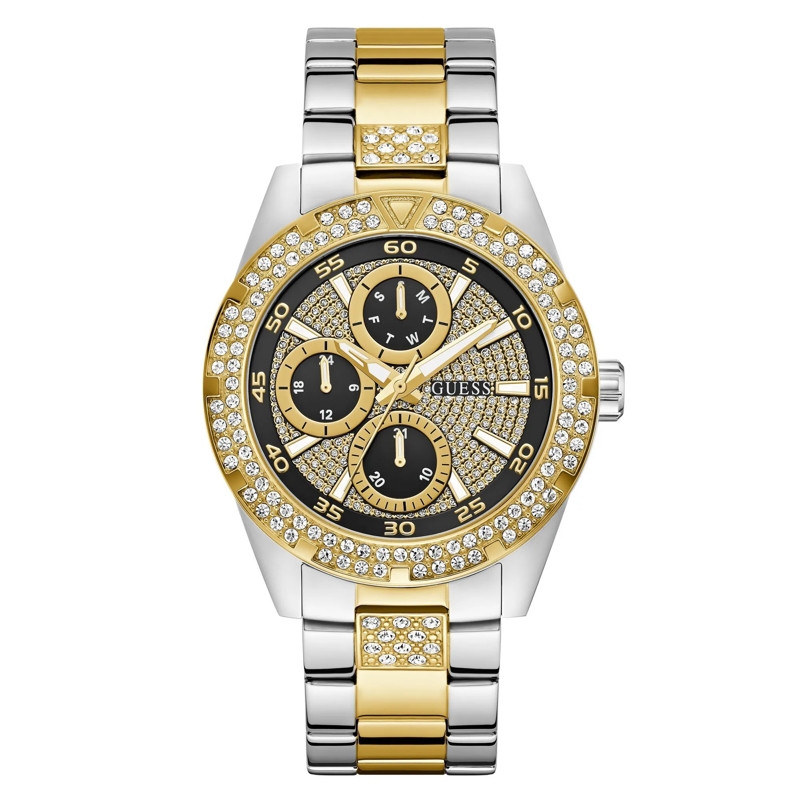 Guess Quarzuhr Quarz-Analoguhr Orion silber