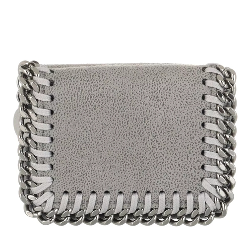 Stella McCartney Falabella Mini Wallet Leather Grey Portemonnaie mit Überschlag