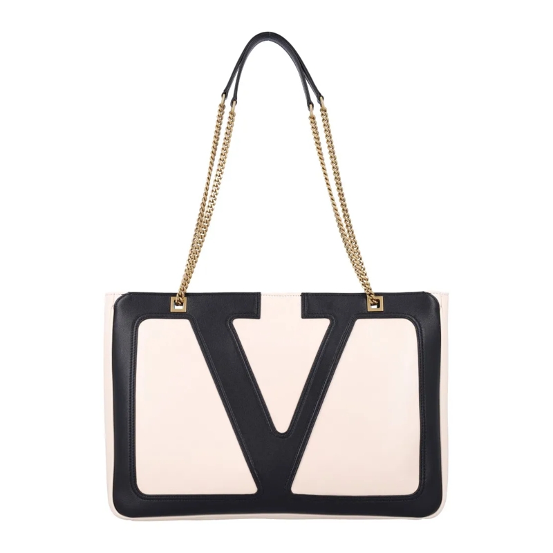 Valentino Garavani Draagtas Viva Superstar Medium Shopping Bag Neutrals