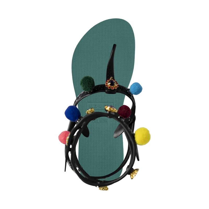 UZURII Flip Flops Zehentrenner Mondriaan Colorful Black natur(Image 3)