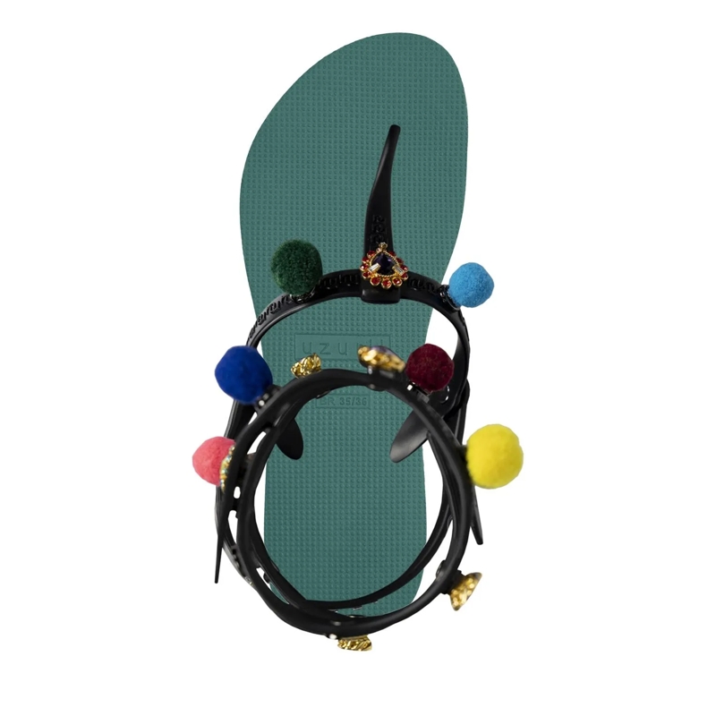 UZURII Flip Flops Zehentrenner Mondriaan Colorful Black natur(Image 3)