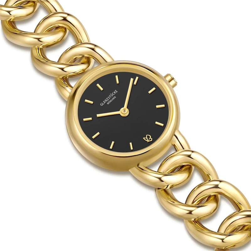 Glanzstücke München Automatikuhr Damen Armbanduhr Metall-Legierung gold(Image 6)