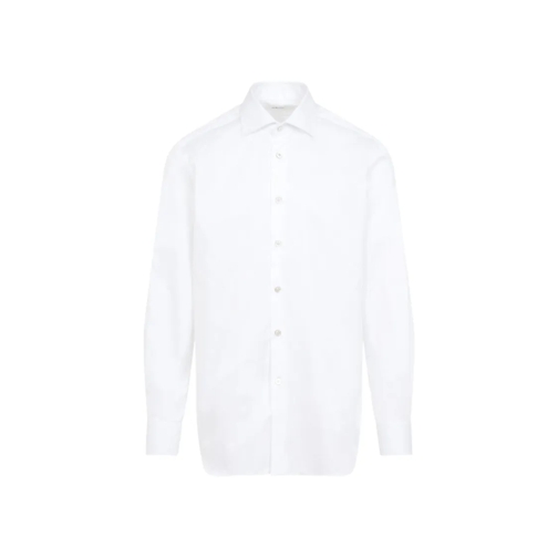 Kiton White Cotton Shirt White Camicie