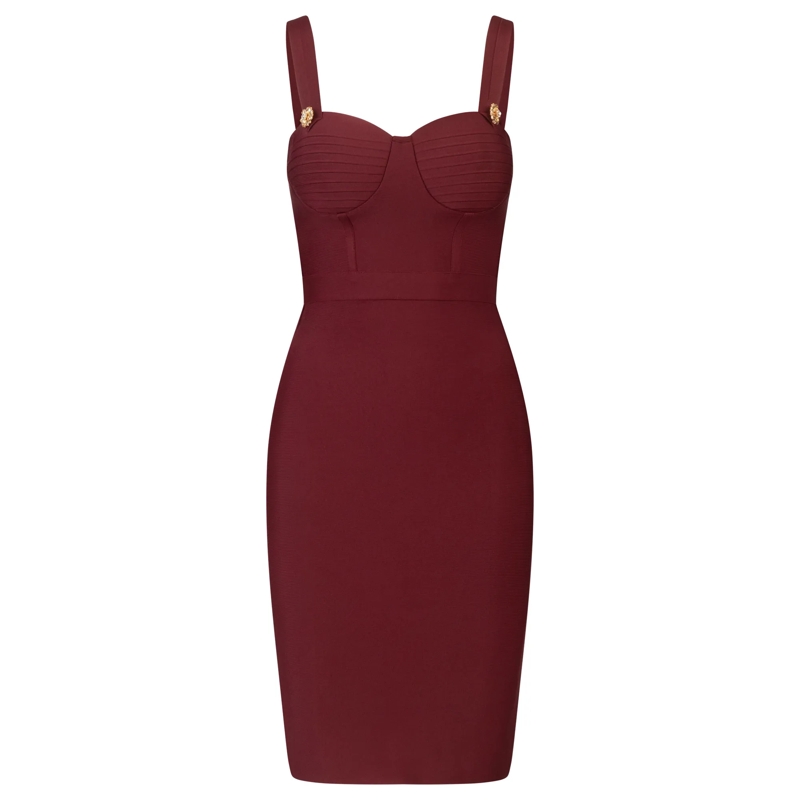 Kraimod Midikleid Bandagekleid burgundy