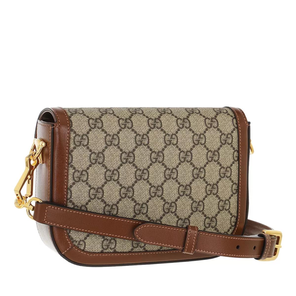 Brown 1955 Horsebit GG Supreme cross-body bag, Gucci