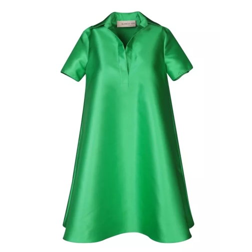 Blanca Vita Green Mikado Mini Dress Green 