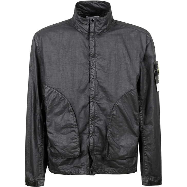 Stone Island Coats Black schwarz Daunenjacke