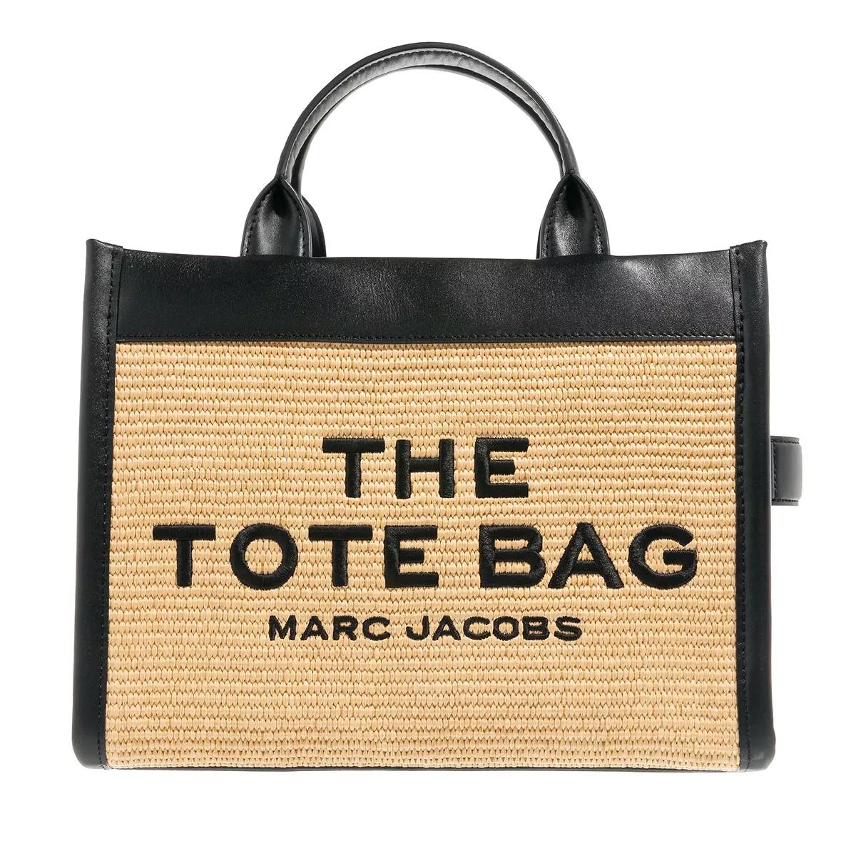 Marc Jacobs The Woven Medium Tote Bag Natural Black Fourre tout