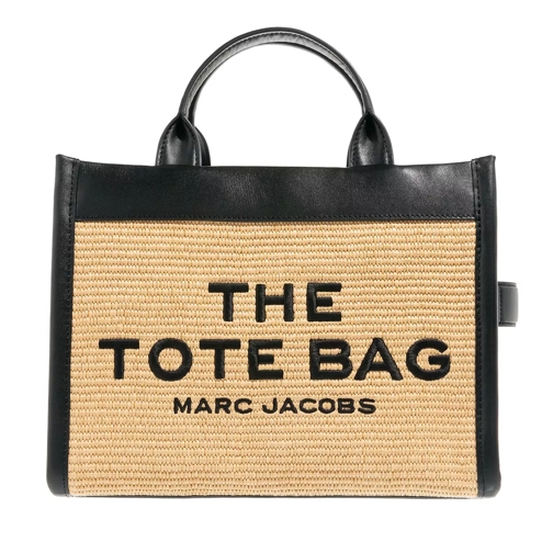Marc Jacobs The Woven Medium Tote Bag Natural Black Fourre-tout