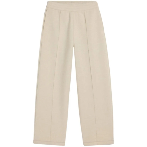 AMI Paris  High-Waisted Pleated Trousers Neutrals