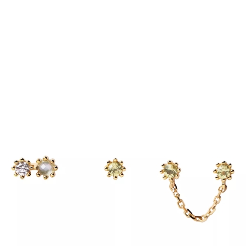PDPAOLA Kara Earrings Set Gold Orecchini a bottone
