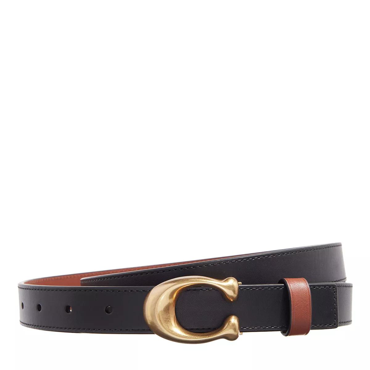 Coach 25Mm Cts Sculpted C Reversible Leather Belt B4 Black 1941 Saddle