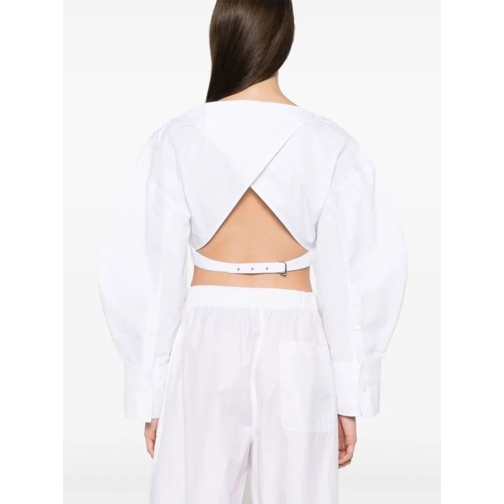 Jacquemus Chemises Cropped White Shirt White (Image 5)