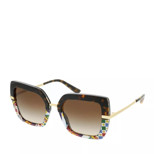Dolce&Gabbana 0DG4373 327813 Woman Sunglasses Eternal Havana/Print Carretto Sunglasses