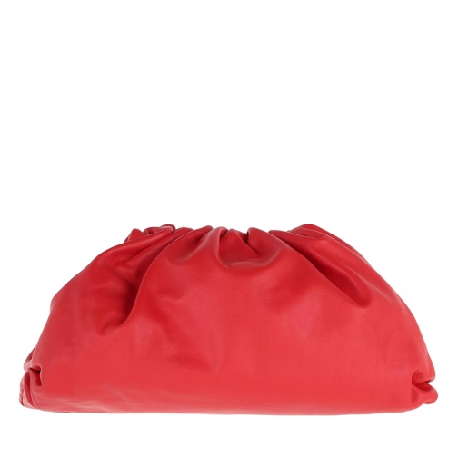Bottega Veneta Pouch Bag Leather Red Aftonväska med spänne