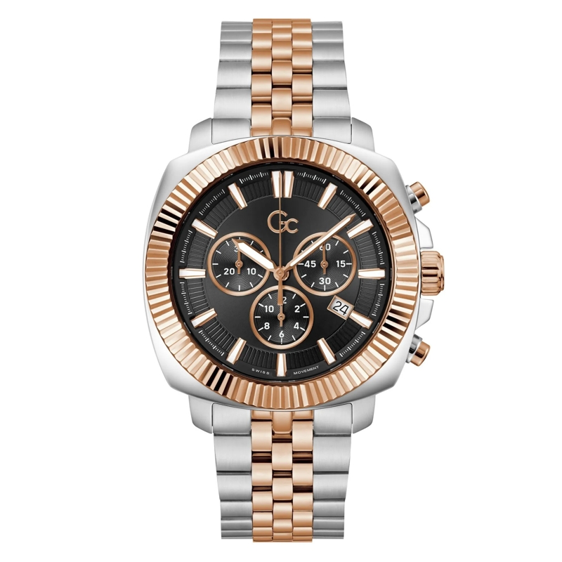 GC Quarzuhr Chronographenuhr Gc Flair Coussin silber