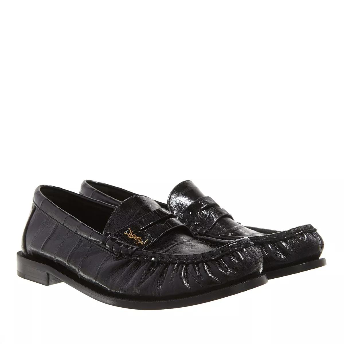 Saint Laurent Slipper & Pantoletten - Le Loafer Penny Slippers In Eel - Gr. 38 (EU) - in Schwarz - für Damen