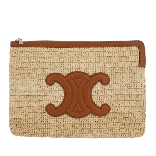 Celine Signature Small Pouch Natural Tan Clutch