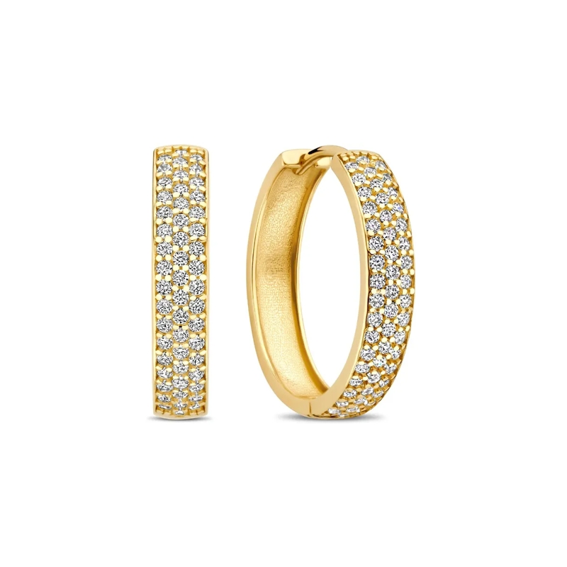 BELORO Creolen Monte Napoleone Stella Ohrringe Gold