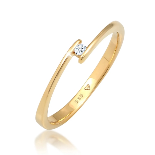 Elli Ring Ring Verlobungsring Diamant (0.03 ct.) 585 Gelbgol gold