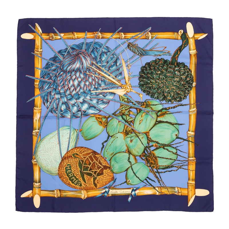 Hermès Halstuch Scarf marineblau