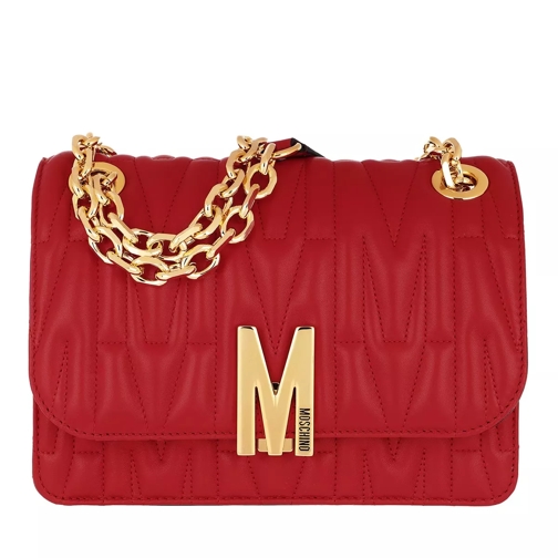 Moschino Leather Shoulder Bag Red Crossbody Bag