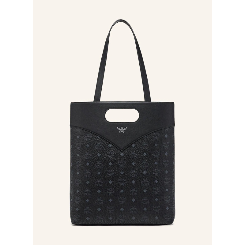MCM Tote Diamond Tragetasche in Visetos Leder-Mix Black