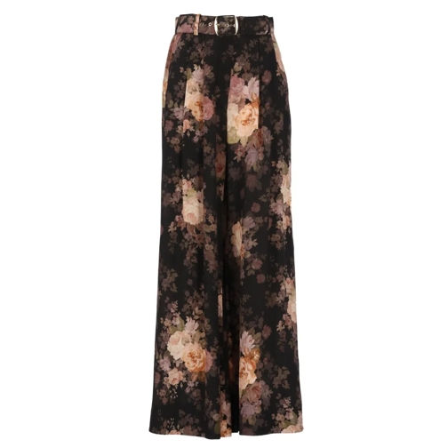 Zimmermann  Black Illustration Tuck Pants Black