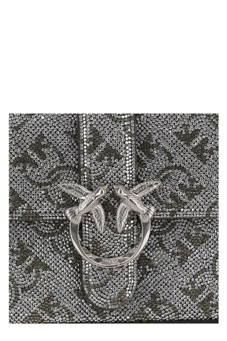 Thumbnail - Pinko Crossbody Bags - Modern Minimalist Silver Bag With Reflective Surfa - Gr. unisize - in Silber - für Damen