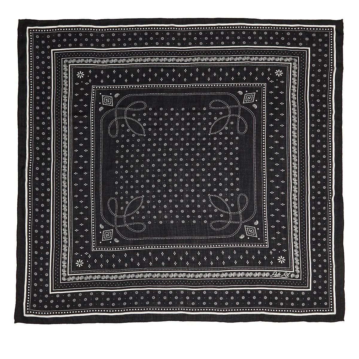 Polo Ralph Lauren Tücher & Schals - Lg Grph Sqr-Scarf-Square - Gr. unisize - in Schwarz - für Damen