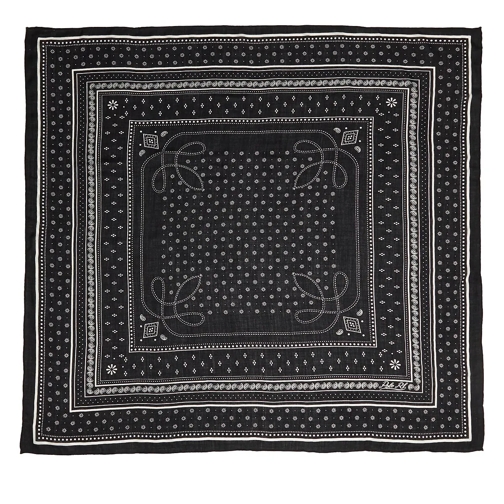 Polo Ralph Lauren Lg Grph Sqr-Scarf-Square Black/Cream Ullhalsduk