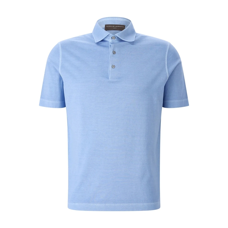 FILIPPO DE LAURENTIIS Poloshirt Poloshirt Jervin aus Baumwolle blau(Image 7)