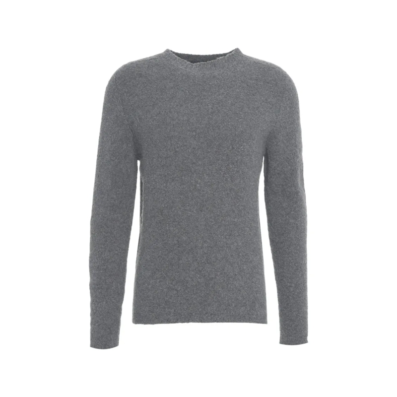 Hannes Roether Trui Minimalist Grey Pullover With Round Neck Grey