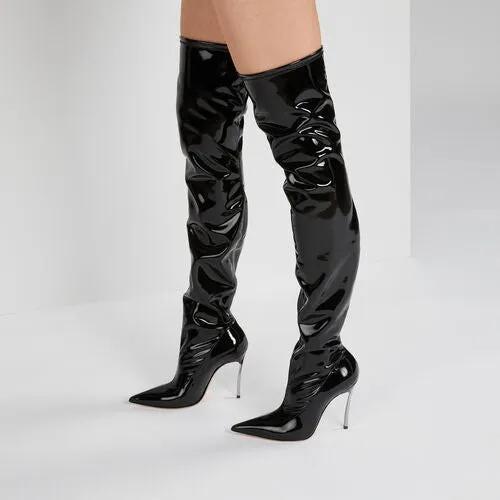 Thumbnail - Casadei Stiefel - Super Blade Ultra Vox Thigh Bo - Gr. 36 (EU) - in Schwarz - für Damen
