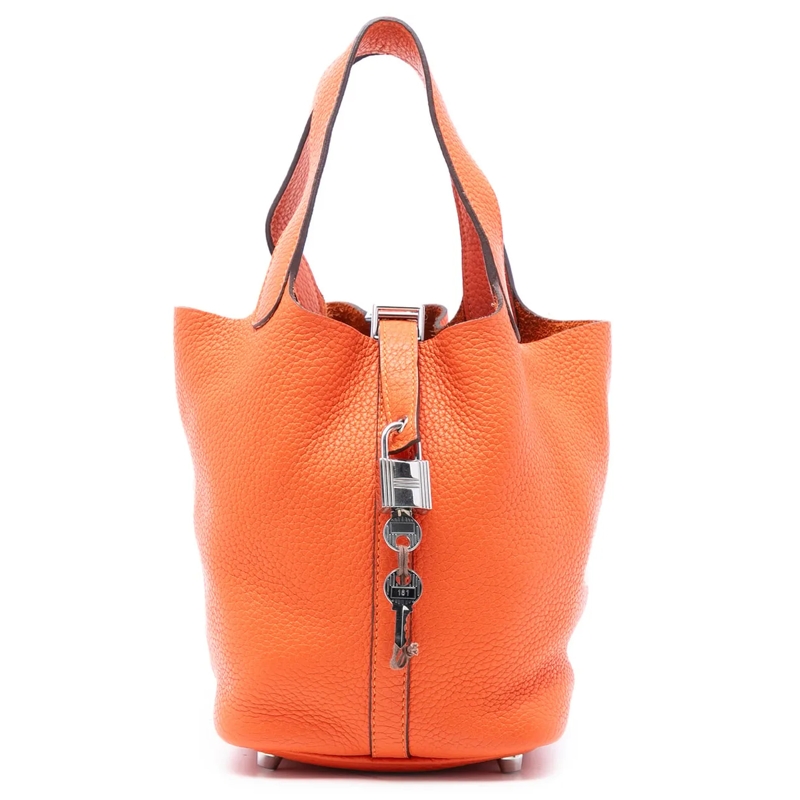 Hermès Tote Clemence Picotin Lock 18 orange