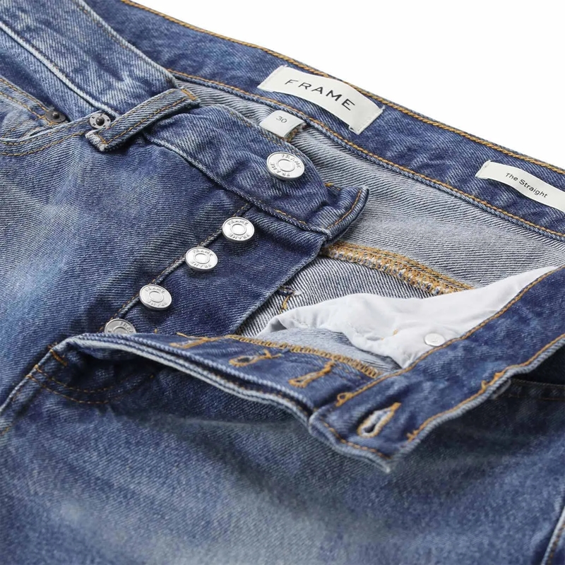 FRAME Jeans Mid-Rise Straight Jeans blau(Image 3)
